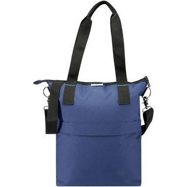 Еко-сумка для 15-дюймового ноутбука Repreve® Ocean об'ємом 12 л з переробленого ПЕТ, що відповідає стандарту GRS, колір темно-синій - 12065155- Фото №3