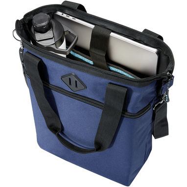 Еко-сумка для 15-дюймового ноутбука Repreve® Ocean об'ємом 12 л з переробленого ПЕТ, що відповідає стандарту GRS, колір темно-синій - 12065155- Фото №5