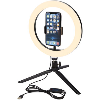 Studio Кільцева лампа з тримачем для телефону та штативом, колір чорний - 12424890- Фото №1