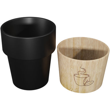 Магнитная керамическая кружка для кофе SCX.design D05, цвет сплошной черный - 1PX08690- Фото №4