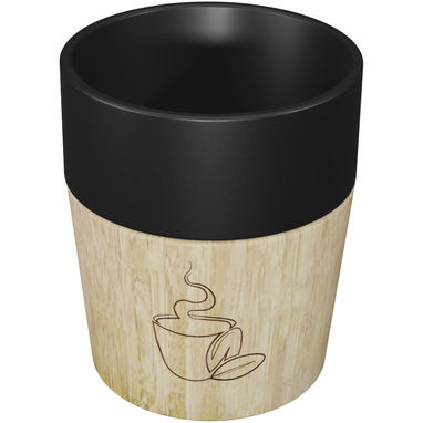 Набор из 4 магнитных керамических кружек для кофе SCX.design D06, цвет сплошной черный - 1PX08790- Фото №1