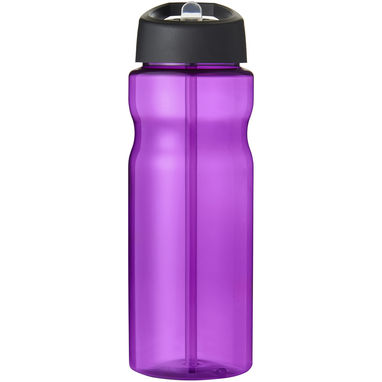 Спортивная бутылка H2O Eco объемом 650 мл с крышкой-носиком, цвет пурпурный, сплошной черный - 21009913- Фото №2