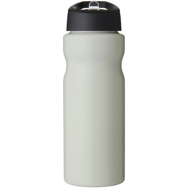 Спортивная бутылка H2O Eco объемом 650 мл с крышкой-носиком, цвет цвета слоновой кости, сплошной черный - 21009914- Фото №2