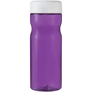 Пляшка з кришкою для води, що загвинчується H2O Eco Base 650 ml, колір пурпуровий, білий - 21043509- Фото №2