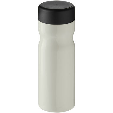 Пляшка з кришкою для води, що загвинчується H2O Eco Base 650 ml, колір кольору слонової кістки, суцільний чорний - 21043511- Фото №1