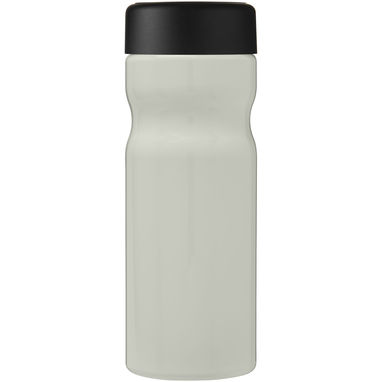 Пляшка з кришкою для води, що загвинчується H2O Eco Base 650 ml, колір кольору слонової кістки, суцільний чорний - 21043511- Фото №2