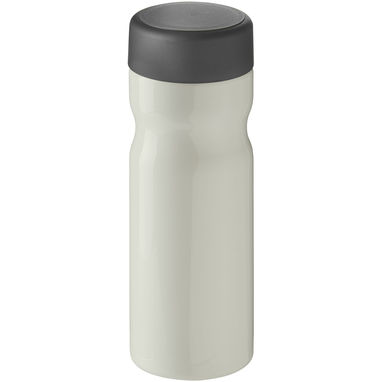 Пляшка з кришкою для води, що загвинчується H2O Eco Base 650 ml, колір кольору слонової кістки, сірий - 21043512- Фото №1