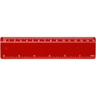 Лінійка Refari із переробленого пластику довжиною 15 см, колір червоний - 21046721- Фото №2