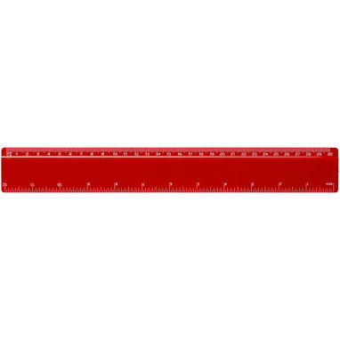 Линейка Refari из переработанного пластика длиной 30 см, цвет красный - 21046821- Фото №2