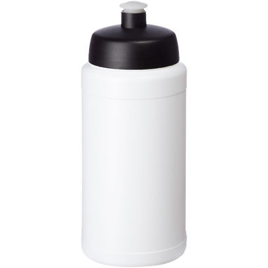 Спортивная бутылка Baseline® Plus объемом 500 мл, цвет сплошной черный, белый - 22020095- Фото №1
