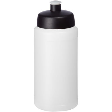 Спортивная бутылка Baseline® Plus объемом 500 мл, цвет сплошной черный, белый прозрачный - 22020096- Фото №1