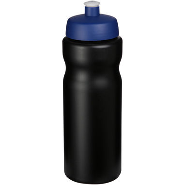 Спортивная бутылка Baseline® Plus объемом 650 мл, цвет cиний, сплошной черный - 22020198- Фото №1