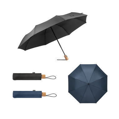 RIVER Складной зонт из rPET, цвет черный - 99040-103- Фото №5