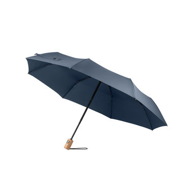 RIVER Складной зонт из rPET, цвет синий - 99040-104- Фото №4