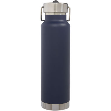 Спортивная бутылка Thor объемом 750 мл с медной обшивкой и вакуумной изоляцией, цвет синий темный - 10073255- Фото №4