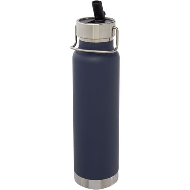 Спортивная бутылка Thor объемом 750 мл с медной обшивкой и вакуумной изоляцией, цвет синий темный - 10073255- Фото №7