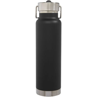 Спортивная бутылка Thor объемом 750 мл с медной обшивкой и вакуумной изоляцией, цвет сплошной черный - 10073290- Фото №4