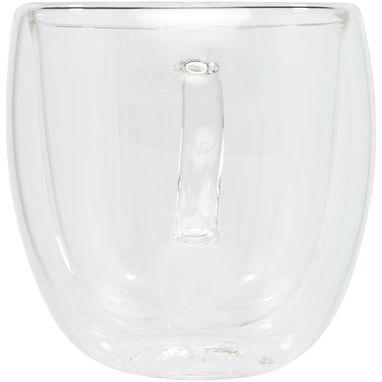 Стеклянный стакан Manti объемом 250 мл с двойными стенками и подставкой из бамбука, 2 шт., цвет прозрачный, натуральный - 11331501- Фото №3
