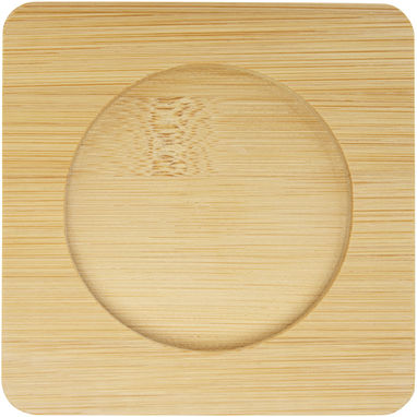 Стеклянный стакан Manti объемом 250 мл с двойными стенками и подставкой из бамбука, 2 шт., цвет прозрачный, натуральный - 11331501- Фото №5