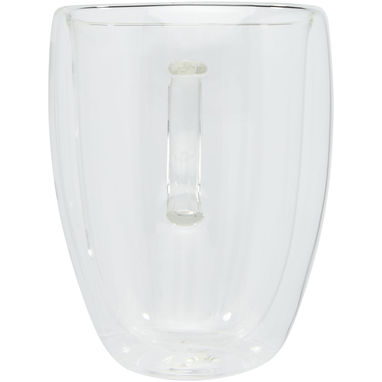 Стеклянный стакан Manti объемом 350 мл с двойными стенками и подставкой из бамбука, 2 шт., цвет прозрачный, натуральный - 11331601- Фото №3