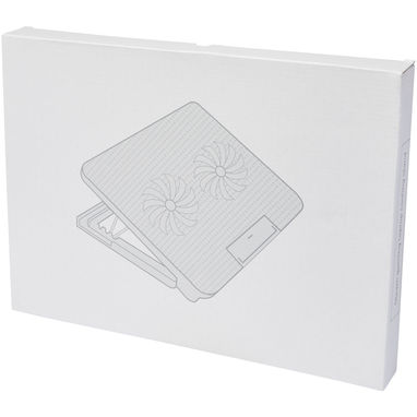 Охолоджувальна підставка для ігрового ноутбука Gleam, колір суцільний чорний - 12429390- Фото №2