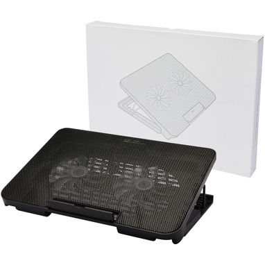 Охолоджувальна підставка для ігрового ноутбука Gleam, колір суцільний чорний - 12429390- Фото №5