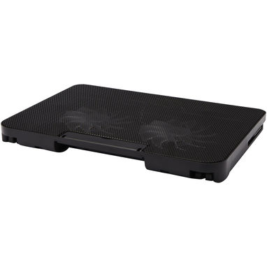 Охолоджувальна підставка для ігрового ноутбука Gleam, колір суцільний чорний - 12429390- Фото №6