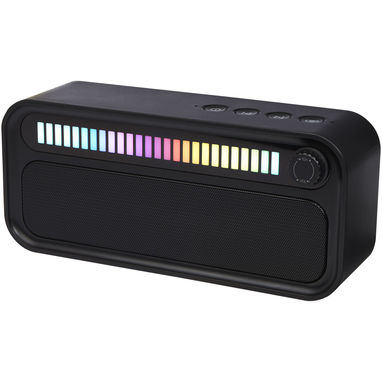 Колонка Music Level на 5 Вт с RGB-подсветкой и Bluetooth®, цвет сплошной черный - 12430190- Фото №5