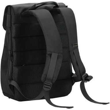 Деловой городской рюкзак SCX.design L11 из переработанного ПЭТ-пластика, цвет сплошной черный - 1PX15090- Фото №3
