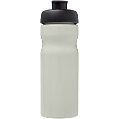 Спортивная бутылка H2O Eco объемом 650 мл с откидывающейся крышкой, цвет цвета слоновой кости, сплошной черный - 21009720- Фото №2
