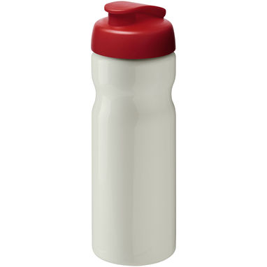 Спортивная бутылка H2O Eco объемом 650 мл с откидывающейся крышкой, цвет цвета слоновой кости, красный - 21009721- Фото №1