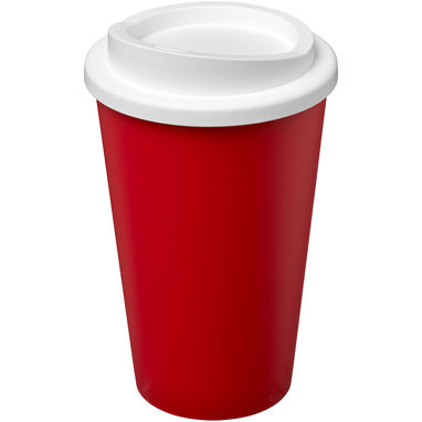 Термокружка з переробленого пластику Americano Eco ємністю 350 мл, колір червоний, білий - 21042227- Фото №1