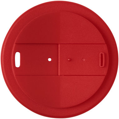Кружка с герметичной крышкой Americano® Eco из переработанного материала объемом 350 мл, цвет красный - 21042504- Фото №4