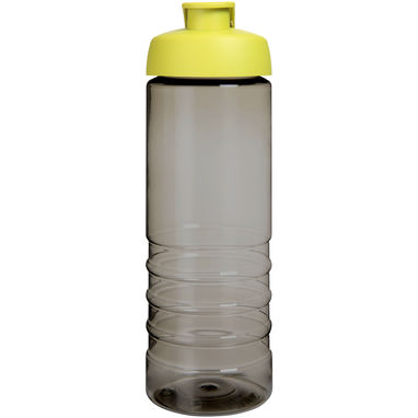 Спортивная бутылка H2O Active® Eco Treble объемом 750 мл с куполообразной крышкой, цвет темно-серый, лайм - 21047902- Фото №2