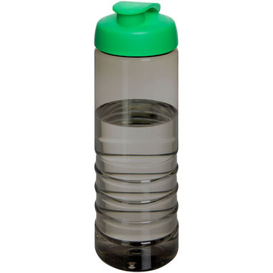 Спортивная бутылка H2O Active® Eco Treble объемом 750 мл с куполообразной крышкой, цвет темно-серый, зеленый - 21047903- Фото №1