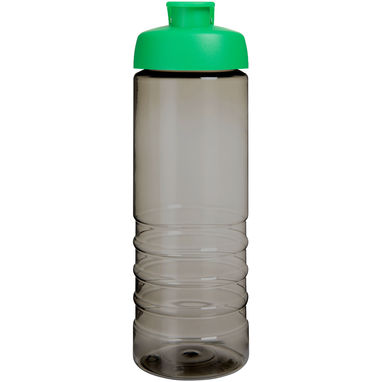 Спортивная бутылка H2O Active® Eco Treble объемом 750 мл с куполообразной крышкой, цвет темно-серый, зеленый - 21047903- Фото №2