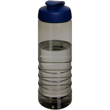 Спортивная бутылка H2O Active® Eco Treble объемом 750 мл с куполообразной крышкой, цвет темно-серый, cиний - 21047904- Фото №1