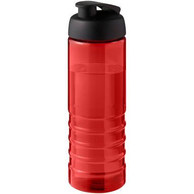 Спортивная бутылка H2O Active® Eco Treble объемом 750 мл с куполообразной крышкой, цвет красный, сплошной черный - 21047911- Фото №1