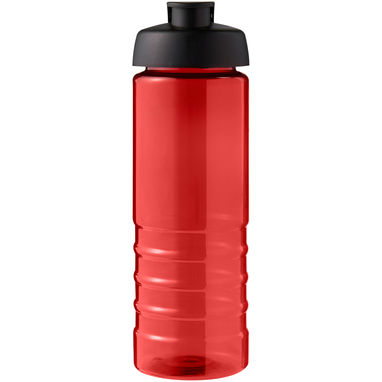 Спортивная бутылка H2O Active® Eco Treble объемом 750 мл с куполообразной крышкой, цвет красный, сплошной черный - 21047911- Фото №2