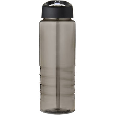 Спортивная бутылка H2O Active® Eco Treble объемом 750 мл с куполообразной крышкой, цвет темно-серый, сплошной черный - 21048200- Фото №2