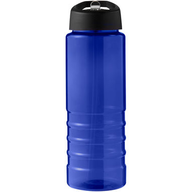 Спортивная бутылка H2O Active® Eco Treble объемом 750 мл с куполообразной крышкой, цвет cиний, сплошной черный - 21048205- Фото №2