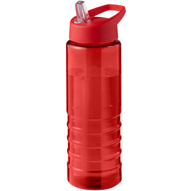 Спортивна пляшка H2O Active® Eco Treble об'ємом 750 мл із куполоподібною кришкою, колір червоний - 21048208- Фото №1