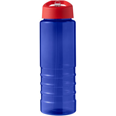 Спортивная бутылка H2O Active® Eco Treble объемом 750 мл с куполообразной крышкой, цвет cиний, красный - 21048210- Фото №2