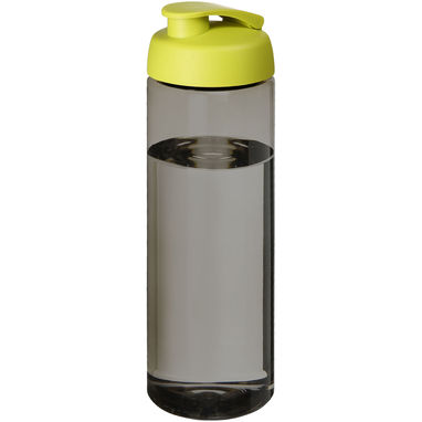 Спортивная бутылка H2O Active® Eco Vibe объемом 850 мл с откидывающейся крышкой, цвет темно-серый, лайм - 21048302- Фото №1