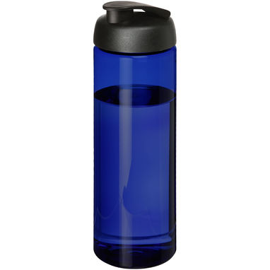 Спортивная бутылка H2O Active® Eco Vibe объемом 850 мл с откидывающейся крышкой, цвет cиний, сплошной черный - 21048306- Фото №1