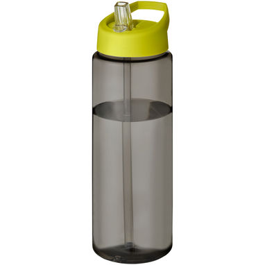 Спортивна пляшка H2O Active® Eco Vibe об'ємом 850 мл з кришкою-носиком, колір темно-сірий, лаймовий - 21048603- Фото №1