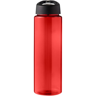 Спортивна пляшка H2O Active® Eco Vibe об'ємом 850 мл з кришкою-носиком, колір червоний, суцільний чорний - 21048608- Фото №2