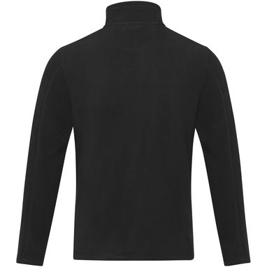 Чоловіча флісова куртка Amber на блискавці із перероблених матеріалів за стандартом GRS, колір суцільний чорний  розмір XS - 37529900- Фото №3