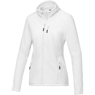 Жіноча флісова куртка Amber на блискавці із перероблених матеріалів за стандартом GRS, колір білий  розмір XS - 37530010- Фото №1
