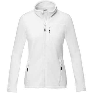 Женская флисовая куртка Amber на молнии из переработанных материалов по стандарту GRS, цвет белый  размер S - 37530011- Фото №2